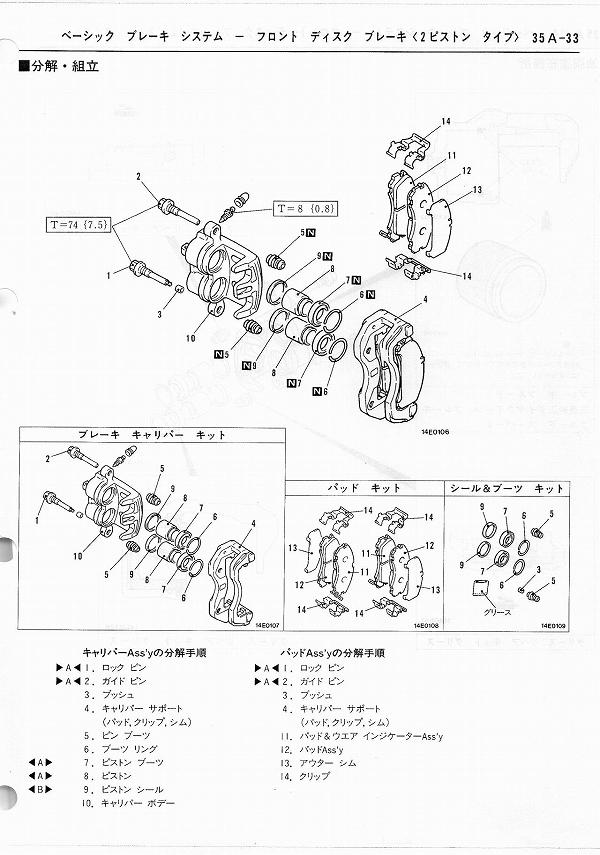 フロントブレーキ整備3 フロントブレーキ整備3