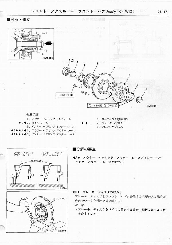 4WDハブメンテ関連資料3 4WDハブメンテ関連資料3